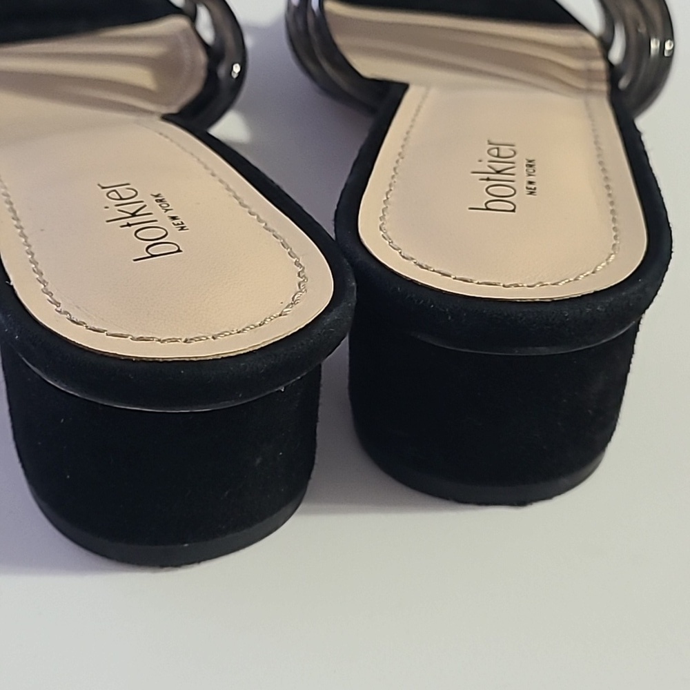 Botkier Black‎ Women's Slide Sandals 7.5 Classy Yani Suede Heels - Picture 7 of 10